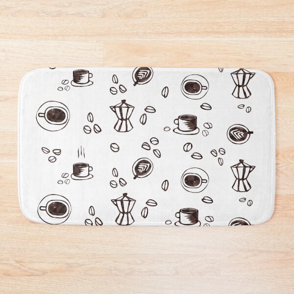 Item preview, Caffeine fix coffee pattern designed and sold by frangipaniarts.