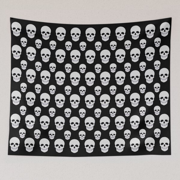 Item preview, Grey Skull Pattern (purple outline) Over Black designed and sold by JJRenae.
