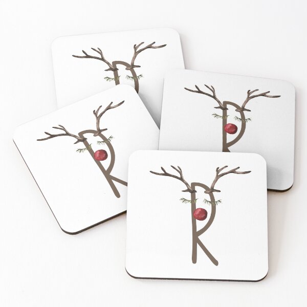 Item preview, Christmas Theme Reindeer Monogram R designed and sold by TheFamilyVan.
