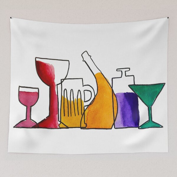 Item preview, The Bar, Bottles, glasses, drinks designed and sold by Jenie Yolland.