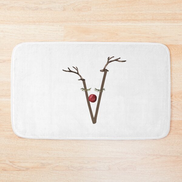 Item preview, Christmas Theme Reindeer Monogram V designed and sold by TheFamilyVan.
