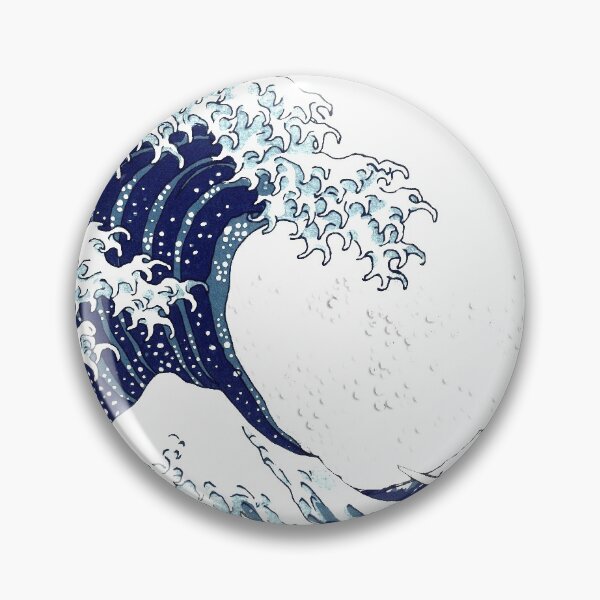 Item preview, Great Wave+Seafoam, Hokusai 葛飾北斎の神奈川沖浪 designed and sold by PixDezines.