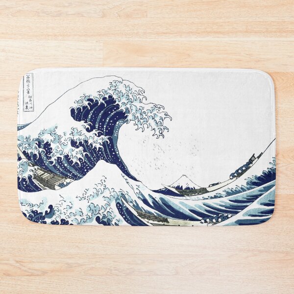 Item preview, Great Wave+Seafoam, Hokusai 葛飾北斎の神奈川沖浪 designed and sold by PixDezines.
