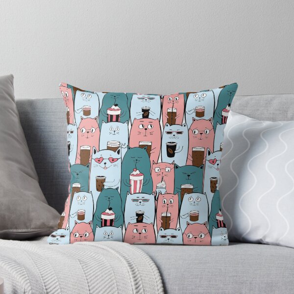 Item preview, CATS DRINK COFFEE SEAMLESS PATTERN designed and sold by ildafdhome.