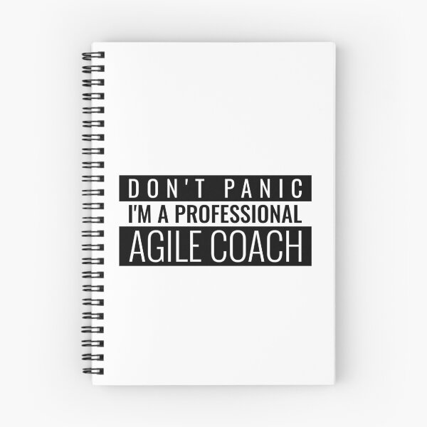 Item preview, "Don't panic I'm a professional agile coach" designed and sold by Salma Satya & Co.