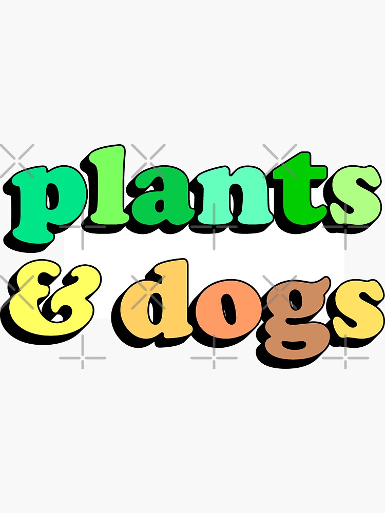 Thumbnail 3 of 3, Sticker, Plants and Dogs designed and sold by ColorRitual.