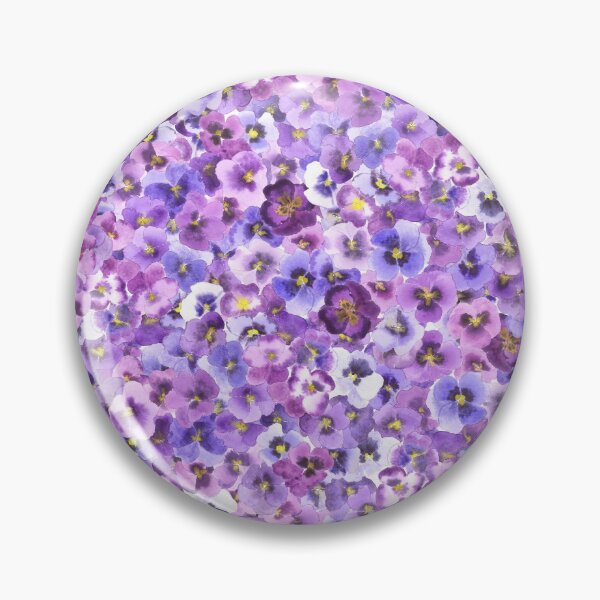 Artikelvorschau, Lila Stiefmütterchen Party -Watercolor Floral Purple Pansies entworfen und verkauft von Angelina Meyer.