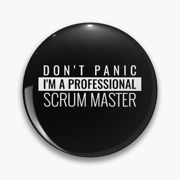Item preview, "Don't panic I'm a professional scrum master" designed and sold by Salma Satya & Co.