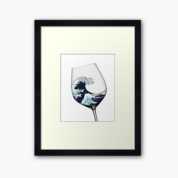 Item preview, Waves in Wine Glass designed and sold by Lucy Lier.