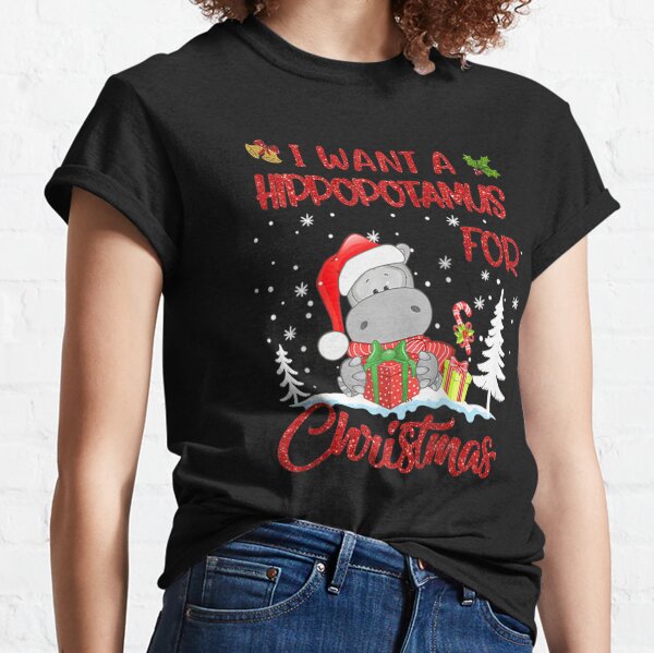 i want a hippopotamus for christmas moletom com capuz