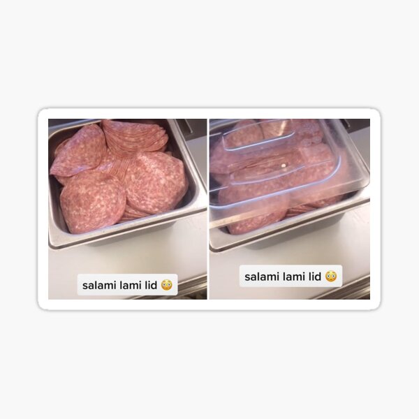 "The Salami Lid (Salami Lami Lid) meme" Sticker by bp2create Redbubble
