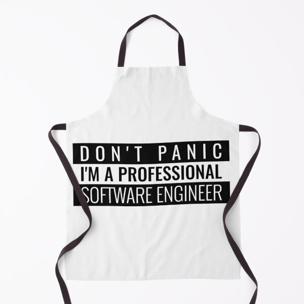 Item preview, "Don't panic I'm a professional software engineer" designed and sold by Salma Satya & Co.