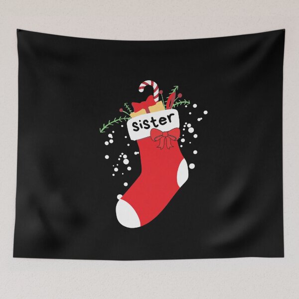 Item preview, Christmas Stocking With Sister Label designed and sold by leBoosh-Designs.