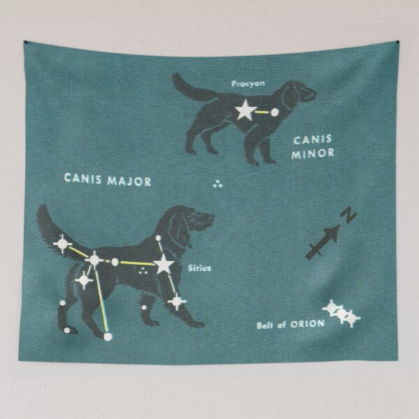 Item preview, Canis Major and Canis Minor Constellations - Vintage Retro Star Map  designed and sold by elevens.