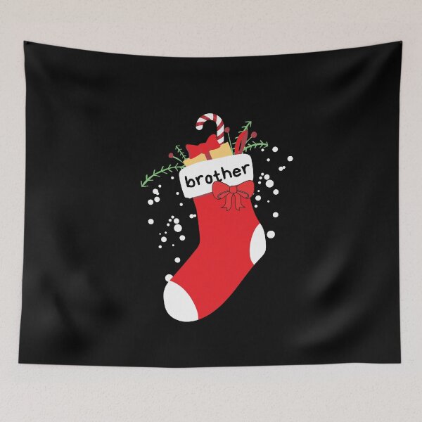 Item preview, Christmas Stocking With Brother Label designed and sold by leBoosh-Designs.