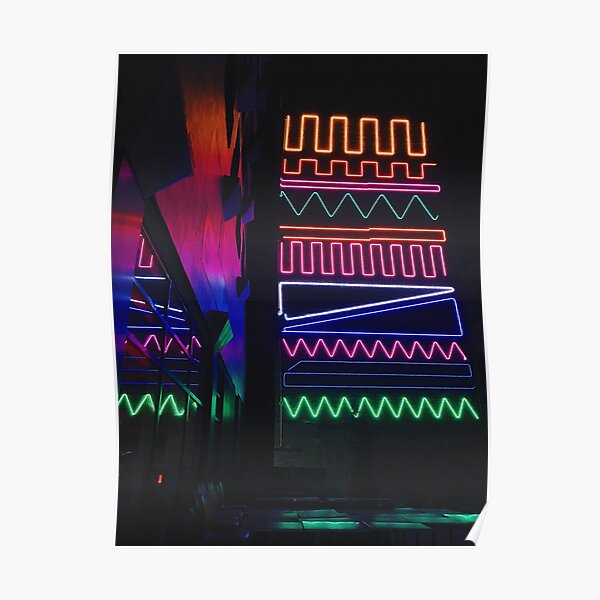 Neon Lights in Montreal Poster