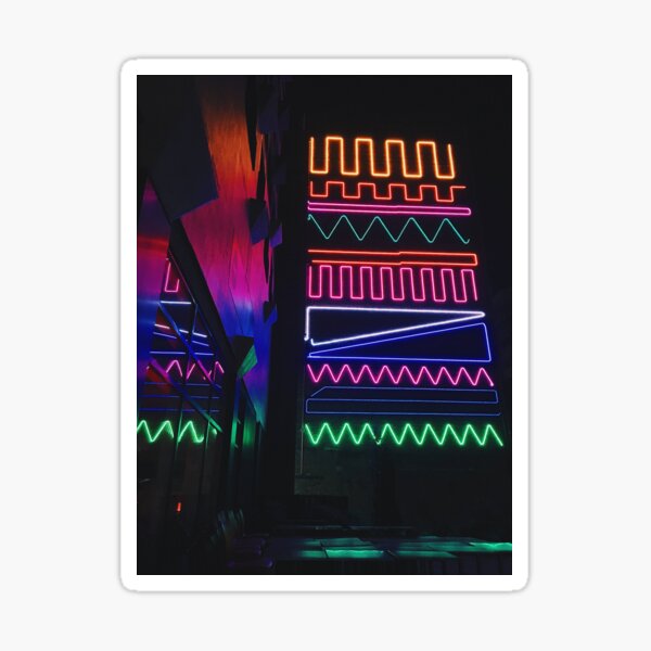 Neon Lights in Montreal Sticker