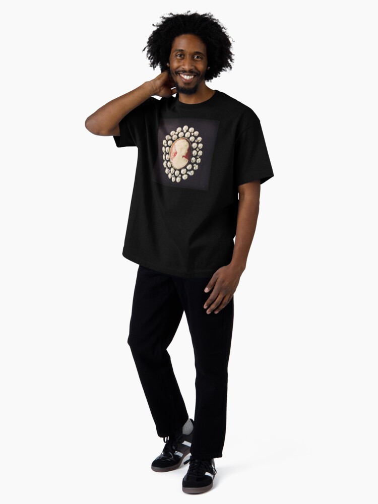 Thumbnail 4 of 7, Oversized T-Shirt, Classic Vintage Cameo - Art Photo - Jewelry Inspired Gift designed and sold by OneDayArt.