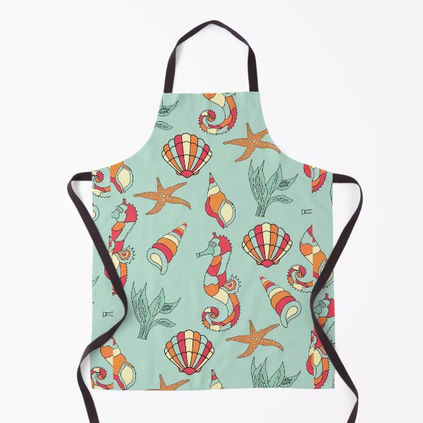 Item preview, seahorse starfish seashell pattern designed and sold by nature scenerys.