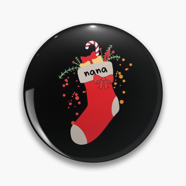 Item preview, Christmas Stocking With Nana Label designed and sold by leBoosh-Designs.