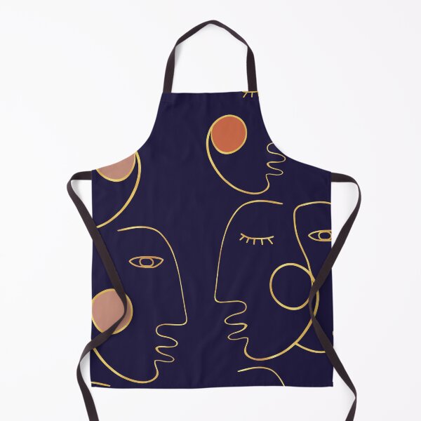 Item preview, GOLD FACE PATTERN - ONE LINE HUMAN FACE designed and sold by ildafdhome.