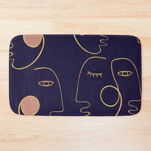 Item preview, GOLD FACE PATTERN - ONE LINE HUMAN FACE designed and sold by ildafdhome.
