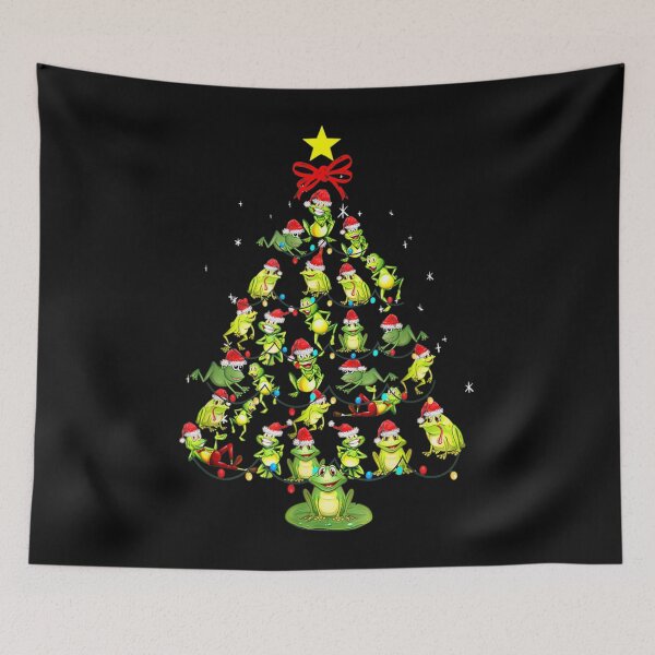 Item preview, Cute Frog Christmas Tree Gift Decor Xmas Tree designed and sold by SusanneVogler.