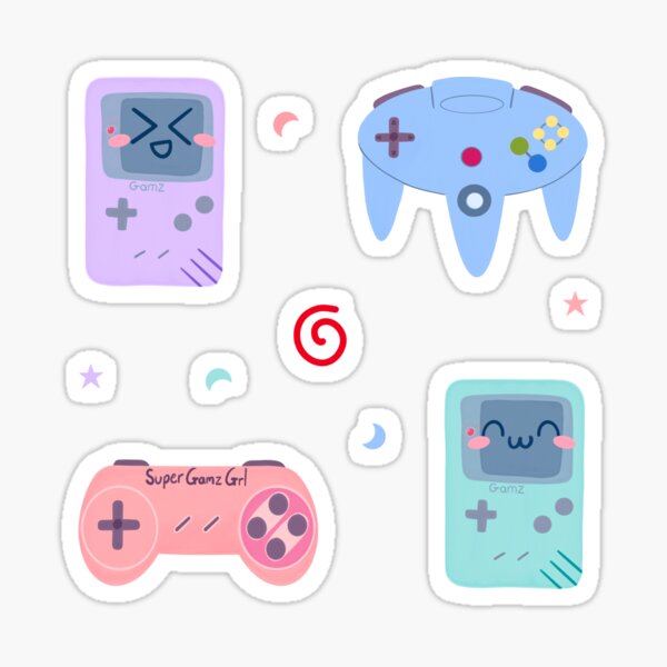Game On Kawaii Retro Videogames Sticker