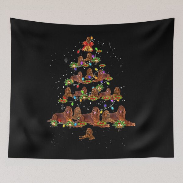 Item preview, Cute Irish Setter Dog Christmas Tree Gift designed and sold by SusanneVogler.