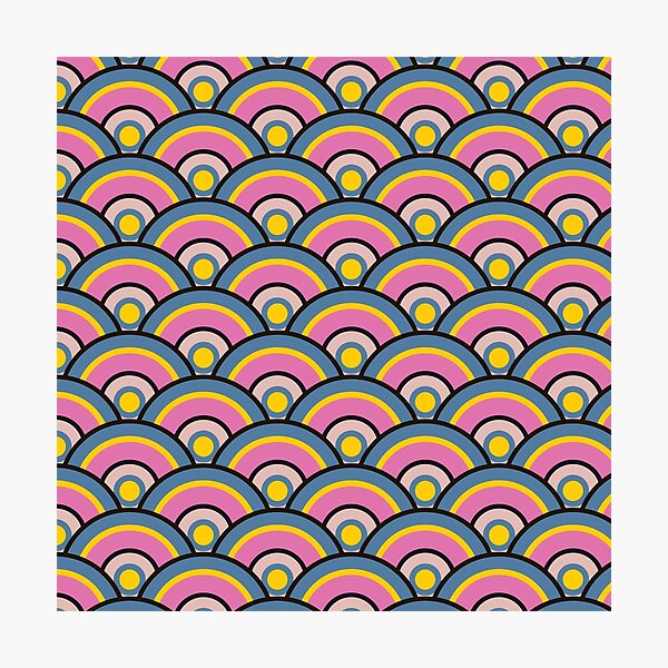 Item preview, Japanese Seigaiha Wave Colourful Pattern designed and sold by Exuan.