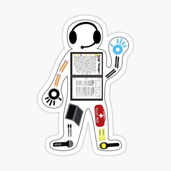 Stage Managers Kit Sticker For Sale By Kiannasmind Redbubble