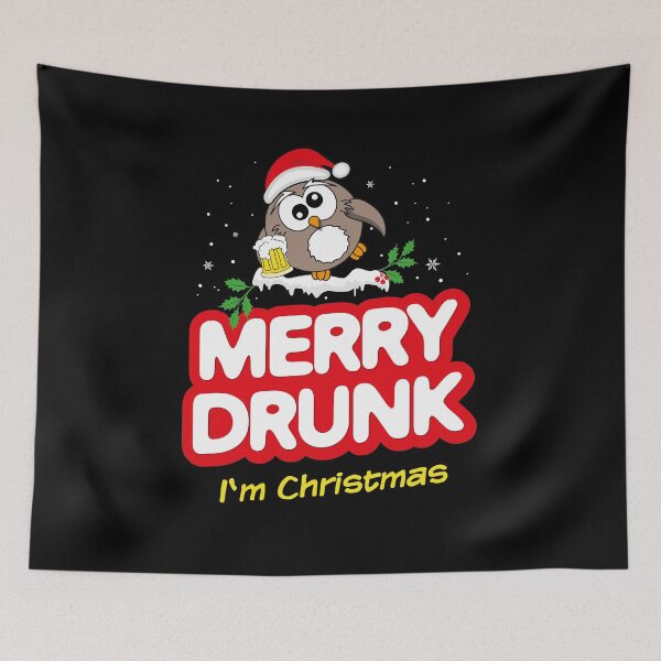 Item preview, Celebrating Christmas Drunk Beer Funny Sayings designed and sold by teeseeds.