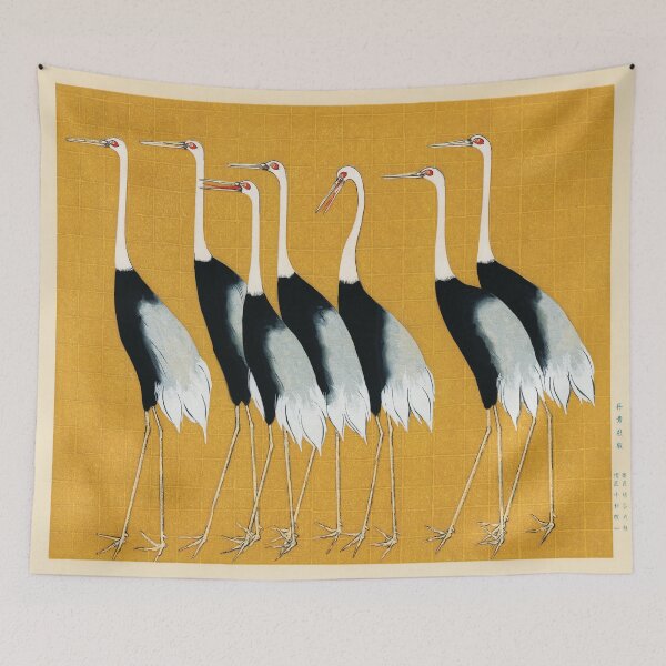 Item preview, Red Crown Crane Vintage Japanese Illustration designed and sold by DeeElle.
