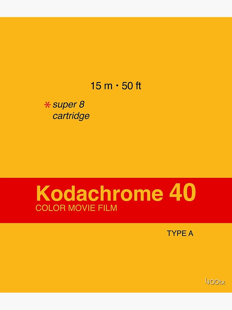 SUPER 8 Kodachrome 40 Type A Cartridge Color movie film