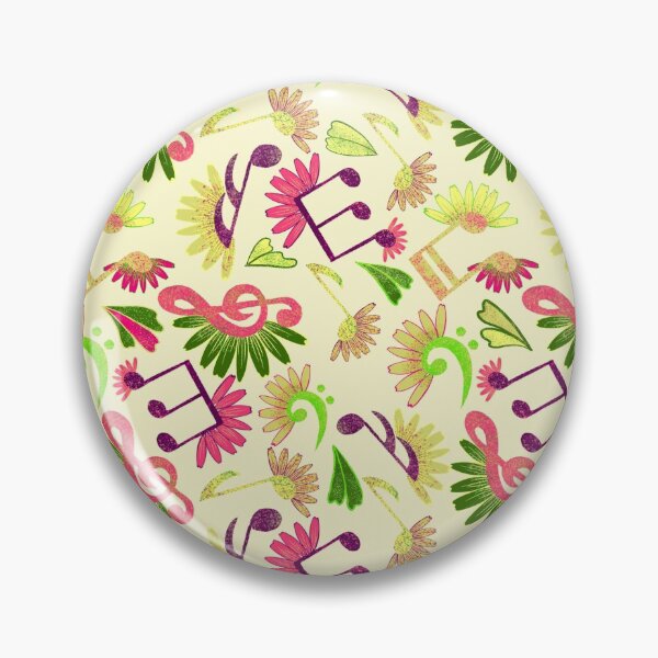 Item preview, floral musical symbols and notations designed and sold by Maitri-Sanghvi1.