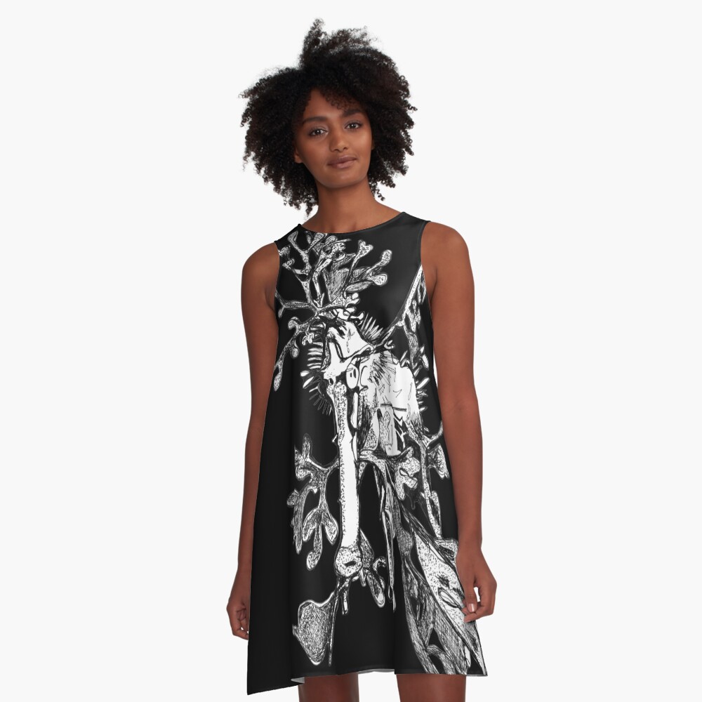 Carl the Leafy Sea Dragon A-Line Dress