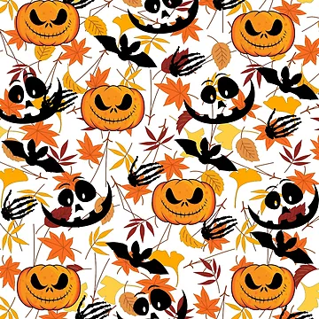 Artwork thumbnail, Hallowen pumpkin pattern by Rondacris
