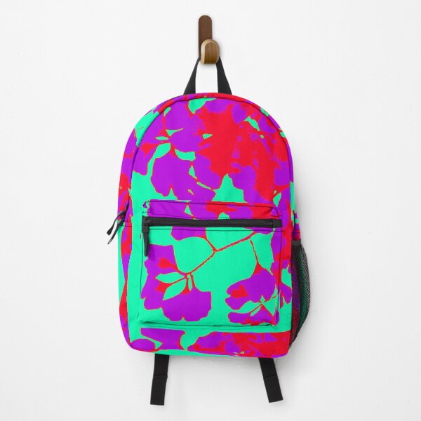 Item preview, Ginko Leaves in Purple and Red on Aqua designed and sold by AlteredAtelier.