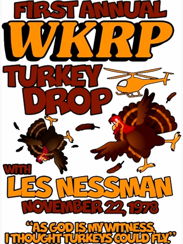 "Annual Wkrp Turkey Drop TShirtThanksgiving 1st Annual WKRP Turkey