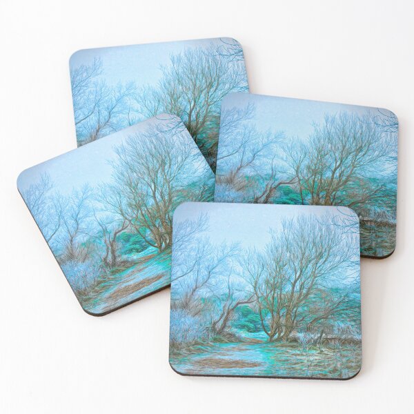 Item preview, Frosty woodland path designed and sold by Brian Tarr.