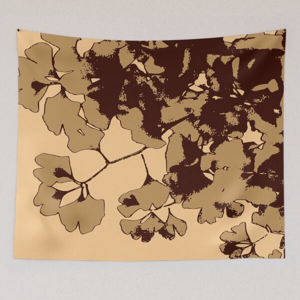 Item preview, Ginko Leaves in Tan and Brown on Tan designed and sold by AlteredAtelier.