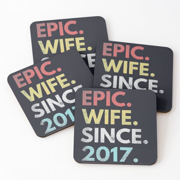 Item preview, 3rd wedding anniversary gift for her Epic Wife since 2017 designed and sold by good vibes clothing.