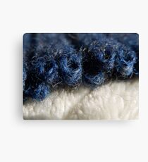 BLUE WOOL - KNIT STITCHES Canvas Print
