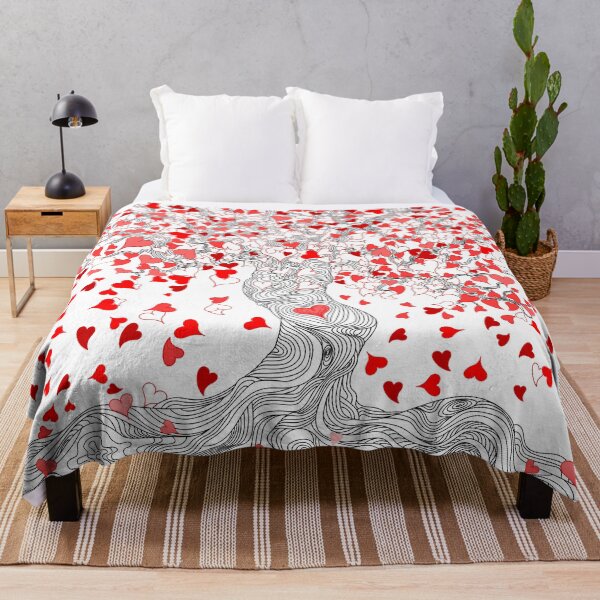 Item preview, Love Tree Hearts (Black, White, Red) designed and sold by Joelle Burnette.
