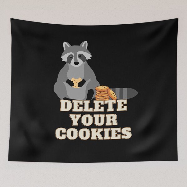 Item preview, Delete Your Cookies Raccoon Humor Browser Fun designed and sold by Two Left Hands Design.