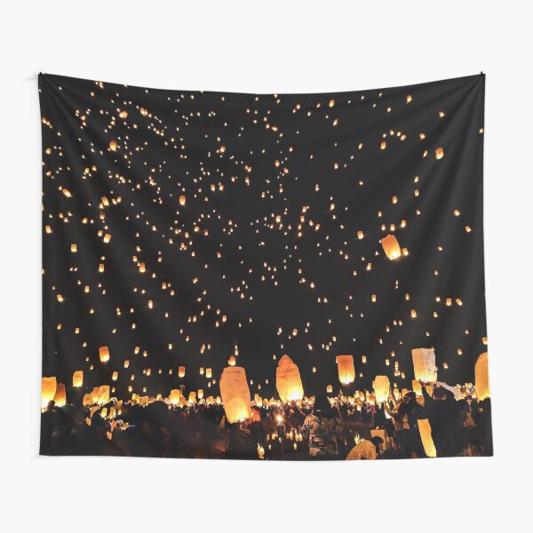 Lanterns Life Celebration Tapestry