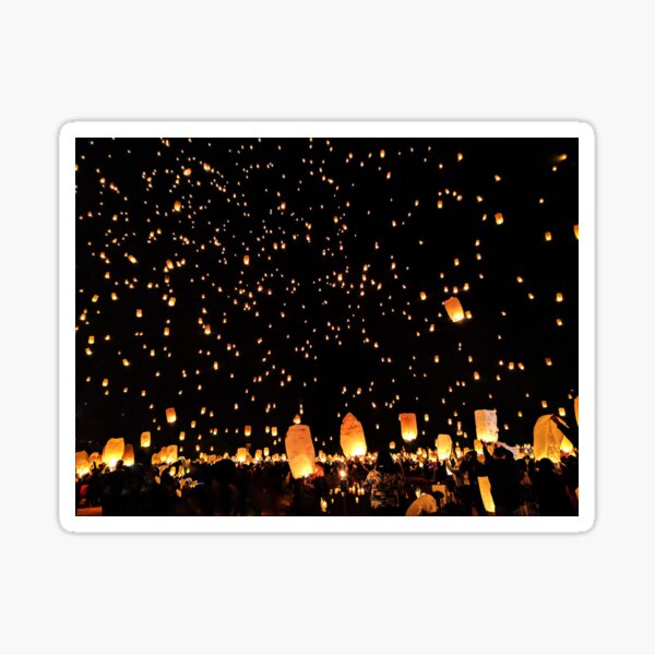 Lanterns Life Celebration Sticker