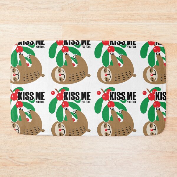 Item preview, Sloth Mistletoe | Kiss Me You Fool Christmas Meme designed and sold by GravitiTees.