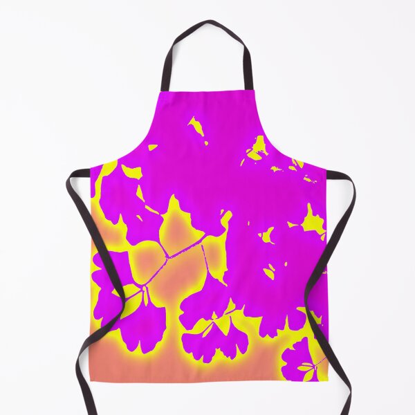 Item preview, Ginko Leaves in Purple on Dusty Rose and Yellow designed and sold by AlteredAtelier.