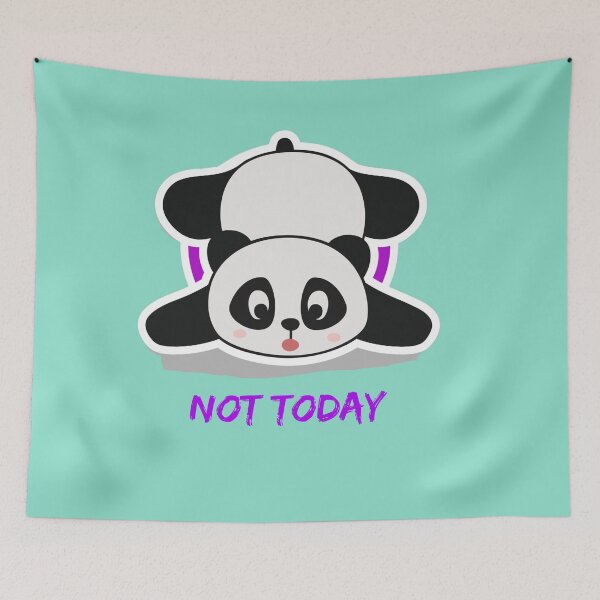 Item preview, Not Today (panda upside down) designed and sold by HamiltonmagicTs.